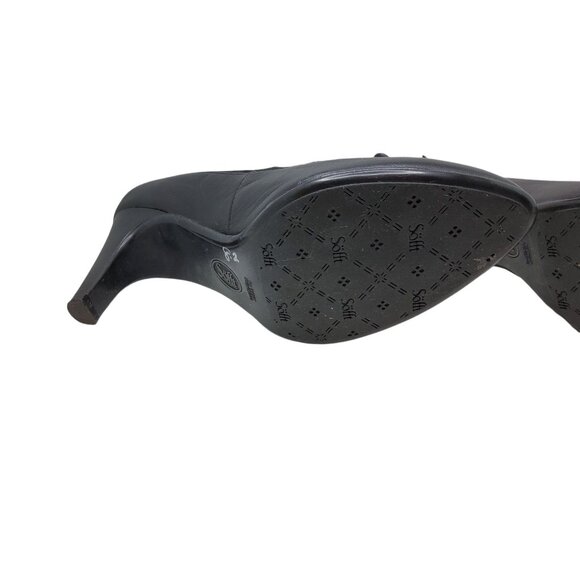 sofft womens natural leather lining bow accent black pumps - Picture 6 of 6